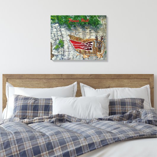Piasa Bird Illinois Native American Legend Canvas Afdruk (Insitu (Slaapkamer))