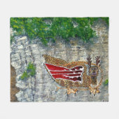 Piasa Bird Illinois Native American Legend Fleece (Voorkant (Horizontaal))
