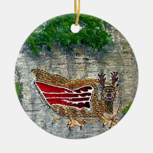 Piasa Bird Illinois Native American Legend Keramisch Ornament (Voorkant)