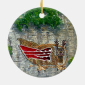 Piasa Bird Illinois Native American Legend Keramisch Ornament (Achterkant)
