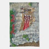 Piasa Bird Illinois Native American Legend Theedoek (Verticaal)