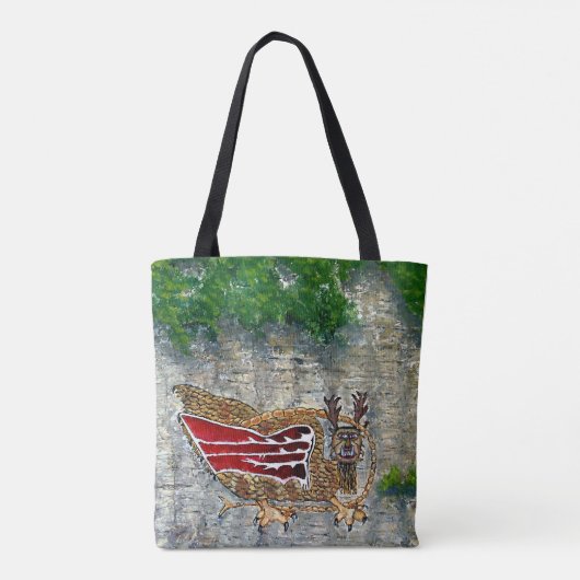 Piasa Bird Illinois Native American Legend Tote Bag (Achterkant)