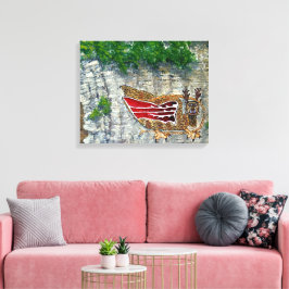 Piasa Bird: The Illinois River Legend Canvas Afdruk