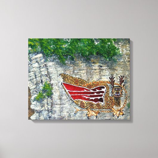 Piasa Bird: The Illinois River Legend Canvas Afdruk (Voorkant)
