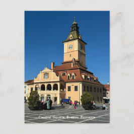 Piata Sfatului, Brasov, Roemenië, op een Feestdagenkaart