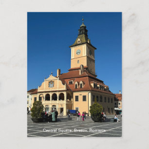 Piata Sfatului, Brasov, Roemenië, op een Feestdagenkaart
