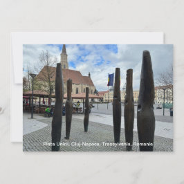 Piata Unirii, Cluj-Napoca, Roemenië, over een Feestdagenkaart