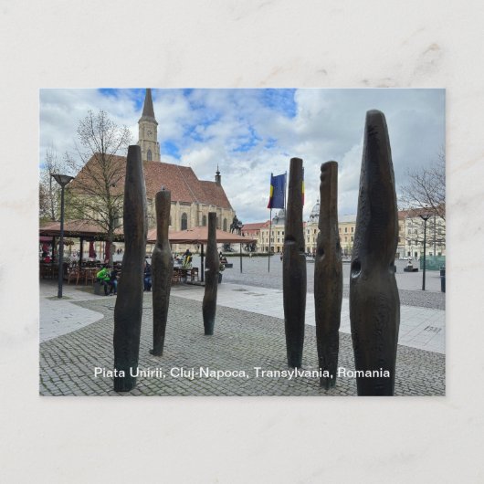 Piata Unirii, Cluj-Napoca, Roemenië, over een Feestdagenkaart (Voorkant)