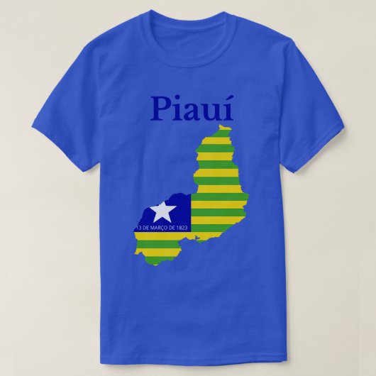 Piaui Kaart Vlag Brazilië T-shirt (Design voorkant)