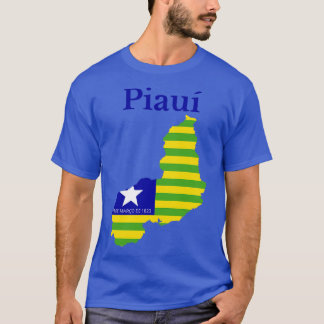 Piaui Kaart Vlag Brazilië T-shirt