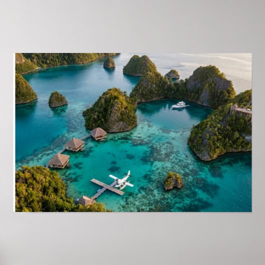 Piaynemo Raja Ampat Eilanden Paradijs View Kunst Poster (Voorkant)