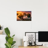 Piaynemo Zonsondergang Raja Ampat Tropisch Eiland Poster (Thuiskantoor)