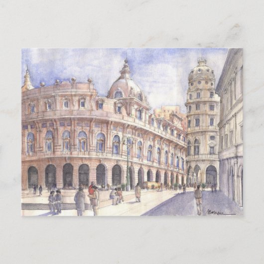 piazza a genova briefkaart (Voorkant)