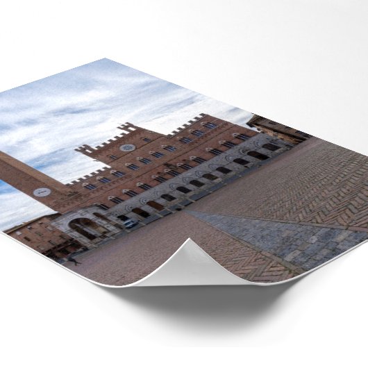 Piazza al Campo Siena Poster (Hoek)