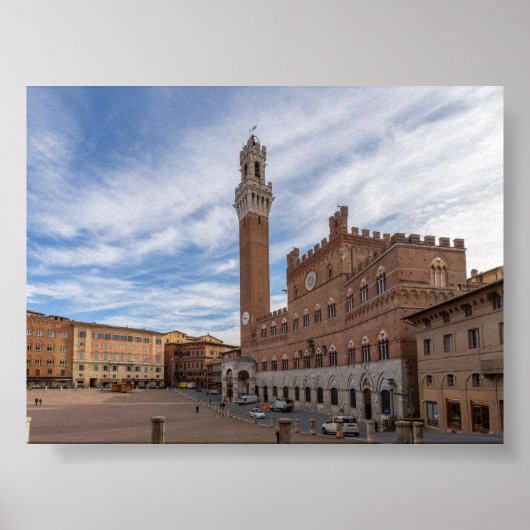 Piazza al Campo Siena Poster (Voorkant)