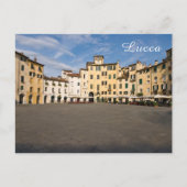 Piazza Anfiteatro plein in Lucca - Toscane, Italië Briefkaart (Voorkant)