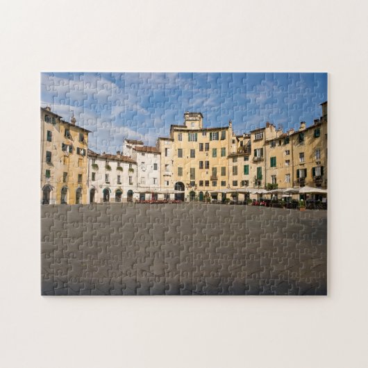 Piazza Anfiteatro plein in Lucca - Toscane, Italië Legpuzzel (Horizontaal)
