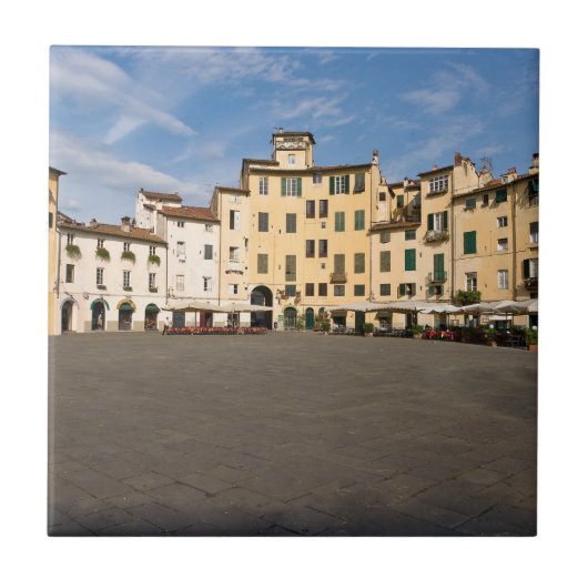 Piazza Anfiteatro Squin Lucca - Toscane, Italië Tegeltje (Voorkant)