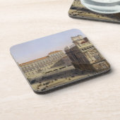 Piazza Castello, Turijn, gegraveerd door F. Citter Bier Onderzetter (Linkerzijde)