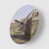 Piazza Castello, Turijn, gegraveerd door F. Citter Ronde Klok (Hoek)