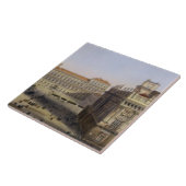 Piazza Castello, Turijn, gegraveerd door F. Citter Tegeltje (Zijkant)