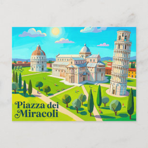 Piazza dei Miracoli Italië Briefkaart