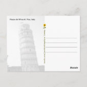 Piazza dei Miracoli, Pisa, Italië – Briefkaart (Achterkant)