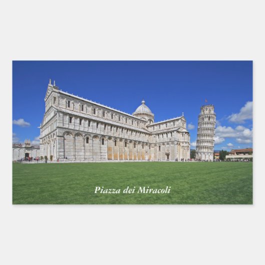 Piazza dei Miracoli Rechthoekige Sticker (Voorkant)
