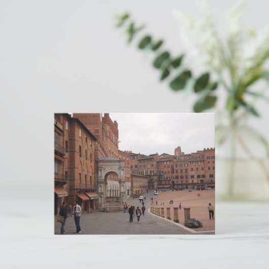 Piazza del Campo, briefkaart Siena (Staand voorkant)