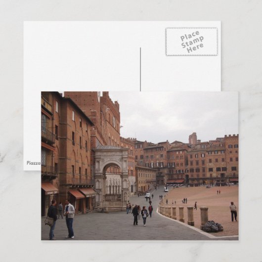Piazza del Campo, briefkaart Siena (Voorkant / Achterkant)