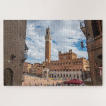 Piazza del Campo in Siena, Toscane, Italië