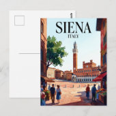 Piazza del Campo Italië Briefkaart (Voorkant / Achterkant)