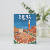 Piazza del Campo Italië Briefkaart (Staand voorkant)