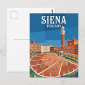 Piazza del Campo Italië Briefkaart (Voorkant / Achterkant)