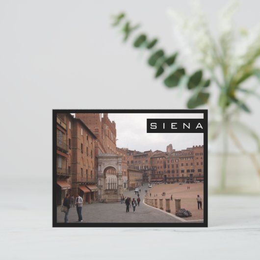 Piazza del Campo, Siena black frame postcard Briefkaart (Staand voorkant)