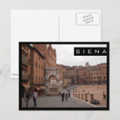Piazza del Campo, Siena black frame postcard Briefkaart (Voorkant / Achterkant)