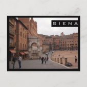 Piazza del Campo, Siena black frame postcard Briefkaart (Voorkant)