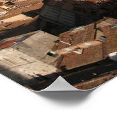 Piazza del Campo Siena Italia Poster (Hoek)