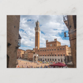 Piazza del Campo, Siena, Toscane, Italië Ansichtka Briefkaart