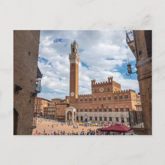 Piazza del Campo, Siena, Toscane, Italië Postcard Briefkaart (Voorkant)