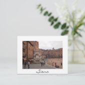 Piazza del Campo, Siena white border text briefkaa Briefkaart (Staand voorkant)