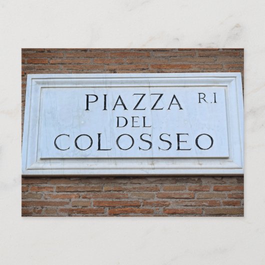 Piazza del Colosseo - Roma, Italiaans Briefkaart (Voorkant)