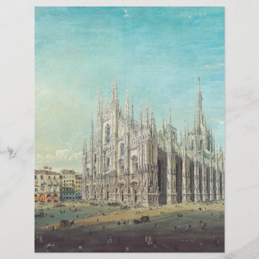 Piazza del Duomo in Milaan door Carlo Bossoli Flyer (Voorkant)