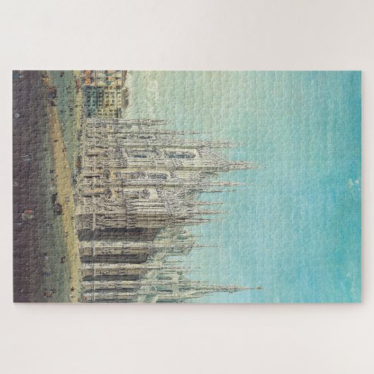 Piazza del Duomo in Milaan door Carlo Bossoli Legpuzzel (Horizontaal)