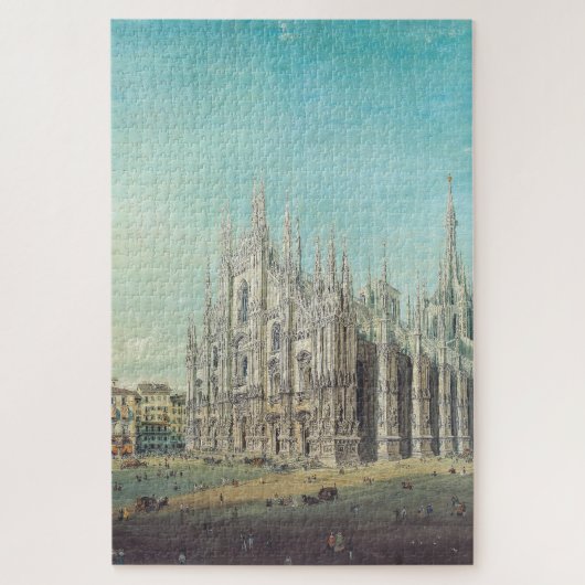 Piazza del Duomo in Milaan door Carlo Bossoli Legpuzzel (Verticaal)