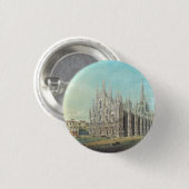 Piazza del Duomo in Milaan door Carlo Bossoli Ronde Button 3,2 Cm (Voorkant /achterkant)