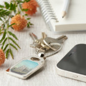 Piazza del Duomo in Milaan door Carlo Bossoli Sleutelhanger (Zijkant)