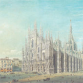 Piazza del Duomo in Milaan door Carlo Bossoli Sticker (Voorkant)