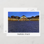 Piazza del Plebiscito in Napels, Italië Briefkaart (Voorkant / Achterkant)