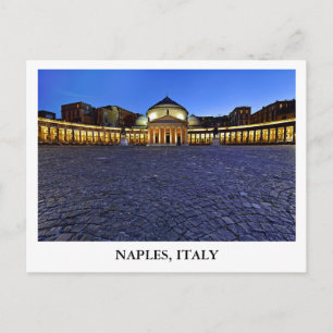 Piazza del Plebiscito in Napels, Italië Briefkaart